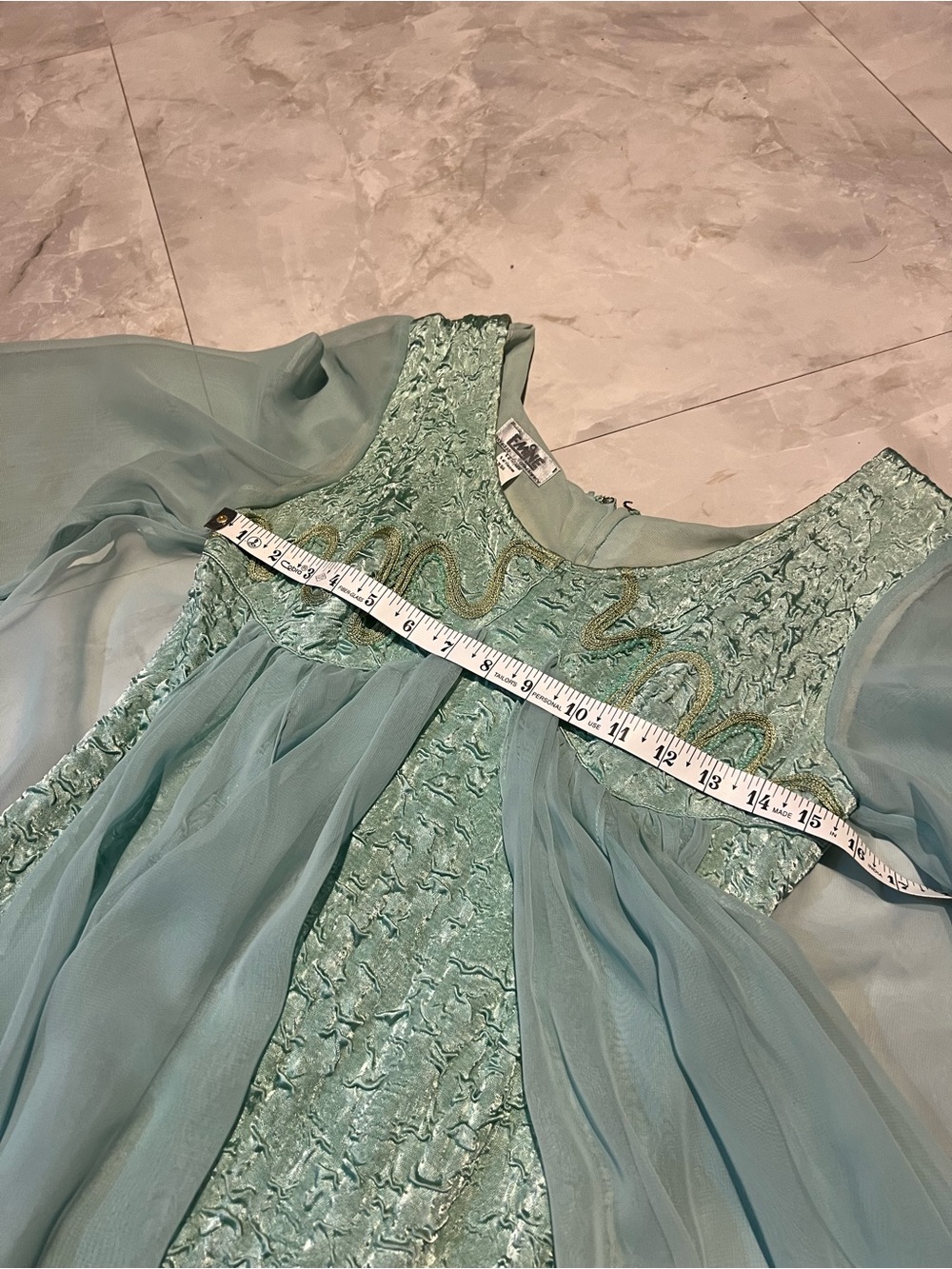 Stunning Satin Bodicon Dress with Beaded Bust&Flowing Chiffon Accents - Picture 13 of 15